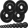 Image de MOVIT Set Disques d'Haltères PRO - en Fonte, Haute Qualité, 30/31mm - Kit Poids Musculation, Fitness, Gym