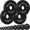 Image de MOVIT Set Disques d'Haltères PRO - en Fonte, Haute Qualité, 30/31mm - Kit Poids Musculation, Fitness, Gym