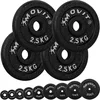 Image de MOVIT set de disques d'haltères PRO, 100% en fonte, perçage 30/31 mm, set de disques de poids poids haltères