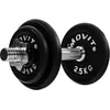 Image de MOVIT PRO Ensemble d'haltères courts, haltères en fonte, 1x 10kg, barre 30mm norme standard, poignée moletée, fermetures en étoile, ensemble d'haltères courts poids
