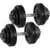 Image de MOVIT Ensemble d'haltères courts PRO, haltères en fonte, 2x 30kg, barre de 30mm norme standard, poignée moletée, fermetures en étoile, ensemble d'haltères courts poids