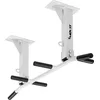 Image de MOVIT Barre de Traction Professionnelle pour Montage au Plafond, jusqu'à 350 kg, 6 poignées antidérapantes, 2 Oeillets pour Accessoires, testé Contre Les substances nocives, Porte Pull up Bar, Blanc