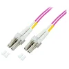 Image de Techly Professional 305779 Câble fibre optique multimode OM4 LC/LC 50/125 20 m Fuchsia