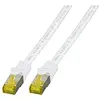 Image de EFB-Elektronik Câble patch RJ45 S/FTP Cat.6A, LSZH, Cat. 7, 0,25 m Blanc