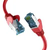Image de EFB-Elektronik - Câble réseau CAT. 7 jusqu'à 10 Gbit - Câble LAN de 30 m - Câble Ethernet avec protection jack/anti-torsion - Connecteur RJ45, blindage S/FTP PIMF - Rouge