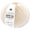 Image de Rico Luxury Super 100 FB. 01 Laine Superfine Laine Blanc crème 18,5 microns pour Tricot et Crochet