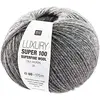 Image de Rico Luxury Super 100 Laine ultra fine pour tricot et crochet Gris 18,5 microns