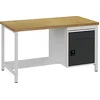 Image de Commerce du nord-ouest AG Établi B1500 x T750 x h859 Gris/anthr. Tiroir 1 Porte x 150 1 x 450 40 mm Multiplex
