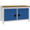 Image de Commerce du nord-ouest AG Établi B1500 x T750 x h859 Gris/Bleu tiroirs 2 x 150 portes 2 x 450 40 mm Multiplex