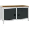 Image de Établi gris clair, RAL7035/gris anthr.,RAL7016 l.1500xH859xP750 mm hêtre Multipl
