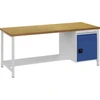 Image de Établi gris clair / bleu de sécurité l.2000xH859xP750 mm hêtre Multiplex 40 mm 1
