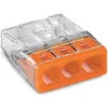 Image de Wago - 100 BORNES WAGO 2273 COMPACT 3 ENTRÉES 0,5-2,5MM² ORANGE - 2273-203