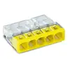 Image de Lot de 100 bornes WAGO 2273 - 5 x 0,5 à 2,5mm² Transp. / Jaune