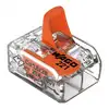 Image de Lot de 100 bornes WAGO 221 Mini 2x4mm² à leviers souple & rigide