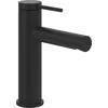Image de Villeroy & Boch Loop & Friends Robinet de lavabo sans bonde avec cartouche en céramique, robinet de lavabo, économiseur d'eau, hauteur du bec 106 mm, rond, noir mat