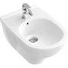 Image de V&B Bidet mural O.Novo 36x56 cm, 1 robinet, trop-plein, blanc C-plus