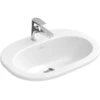 Image de V&B O.Novo Lavabo encastré 56x40,5 cm, avec robinet, trop-plein, blanc C-plus