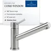 Image de Villeroy & Boch Como Window robinetterie de cuisine haute pression avec plage de pivot. 360°, hauteur du bec 135 mm, pour installation devant une fenêtre, commande par poignée précise, Acier inoxyd.