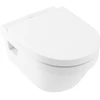Image de V&B Architectura WC suspendu, cuvette à chasse profonde 37x53 cm, ovale, sans rebord, évac. horizont., blanc C+