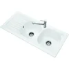 Image de Villeroy & Boch Évier encastrable 2 bacs, 1 égouttoir NESTOR PLUS Blanc, Céramique, Sous plan, 1130 mm x 510 mm x 170 mm