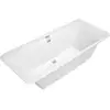 Image de V&B Baignoire ovale Squaro Edge 12 Duo 180x80cm, vidage central, blanc