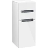 Image de V&B Armoire latérale Subway 2.0 35,6x85,7cm, droite, chrome, blanc brillant