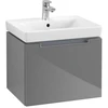 Image de V&B Subway 2.0 Meuble sous lavabo 53,7x42x42,3cm, poignée chrome, gris brillant