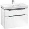 Image de V&B Subway 2.0 Sous-meuble lavabo 78,7x59x44,9 cm, poignée chrome, blanc mat
