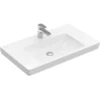 Image de V&B Meuble lavabo Subway 2.0 80x47 cm, blanc, avec trou de robinet, trop-plein