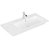 Image de V&B Meuble lavabo VENTICELLO 100x50cm, avec mitigeur haut, avec trop-plein, droite, blanc C-plus