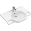 Image de V&B Lavabo VICARE 80x55 cm, avec trou robinet, sans trop-plein, blanc C-plus