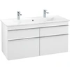 Image de V&B Meuble sous lavabo Venticello 115,3x59x50,2cm, poignée chrome, blanc mat
