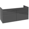 Image de V&B Meuble sous lavabo Venticello 125,3x59x50,2 cm, chromé, gris brillant