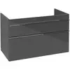 Image de V&B Meuble sous lavabo Venticello 95,3x59x50,2 cm, Droit, Couleur chrome, Brillant vert