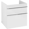 Image de V&B Venticello Meuble sous lavabo 55,3x59x50,2 cm, chrome, blanc brillant