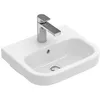 Image de Lave-main VetB Architectura avec trop-plein, 450x380mm, blanc trou robinet central