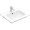 Image de V&B Meuble-lavabo VENTICELLO 60x50, c robinetterie, c trop-plein, sous-meuble fermé, blanc
