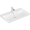 Image de V&B Avento Meuble-lavabo 80x47 cm, robinet, avec trop-plein, blanc C-plus