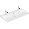 Image de V&B Meuble-lavabo Avento 100x47cm, 2 trous, avec trop-plein, blanc