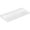 Image de V&B Avento Meuble lavabo 100x47 cm, 2 trous, avec trop-plein, blanc C-plus