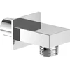 Image de V&B Raccord mural coudé Universal Showers carré, fixation murale, chrome