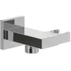 Image de Support mural pour douchette avec raccordement VILLEROY ET BOCH Universal Showers rectangle Chrome