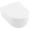 Image de V&B Combi-Pack WC suspendu profond AVENTO blanc, DirectFlush, avec siège SlimSeat