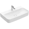 Image de V&B Meuble-lavabo Finion 80x47 cm, avec trop-plein, vidage, siphon, blanc C+
