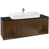 Image de V&B Meuble sous lavabo Finion 160 cm, placage noyer, placage noyer