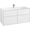 Image de V&B Meuble sous lavabo Finion 119,6x59,1x49,8cm, laqué blanc brillant