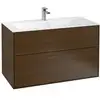Image de V&B Meuble sous lavabo Finion 99,6x59,1x49,8cm, placage noyer