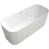Image de Baignoire ilot 170 X 70 VILLEROY ET BOCH ilot Finion quaryl blanc trop plein chrome