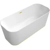 Image de V&B Baignoire îlot Finion Équipement or 170x70cm, vidage, trop-plein, anneau design, blanc