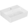 Image de V&B Memento 2.0 Lavabo 50x42cm, robinet, sans trop-plein, blanc alpin